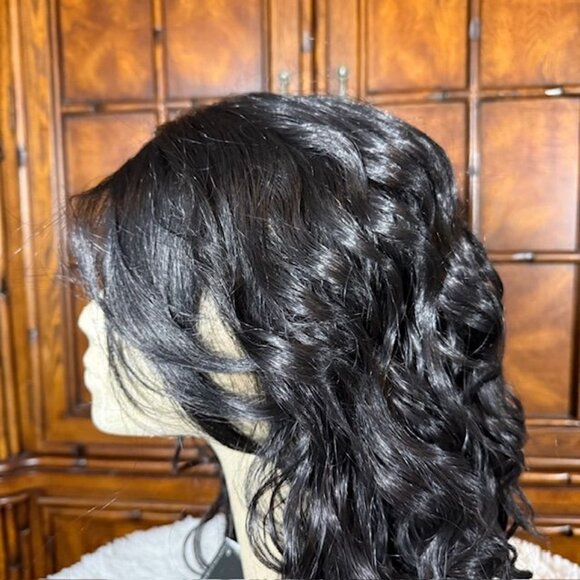 Pazazz PL-Judi Designer Collection 27" Lace Front Wavy Color 1B Synthetic Wig - Picture 11 of 16